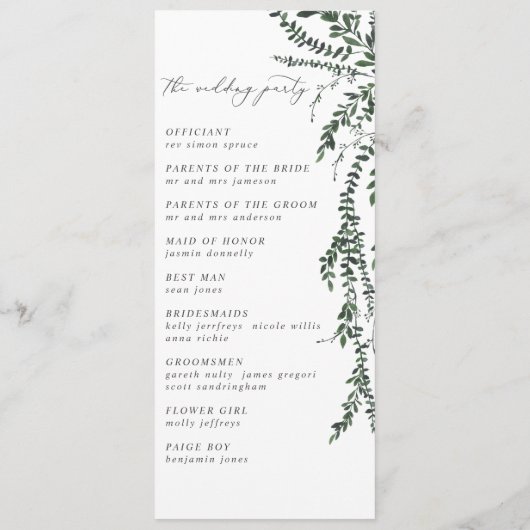 Programme or aquarelle géométrique verdure (Dos)