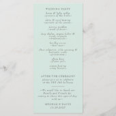 Programme Orange Blossoms Citrus Mariage botanique (Dos)