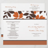 Programme Orange et Mariage de automne Brown (Devant / Derrière)