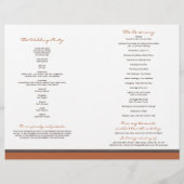 Programme Orange et Mariage de automne Brown (Dos)