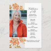 Programme Orange Fleurs Celebration of Life Flat Program (Devant)