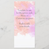 Programme Orchidée corallienne Aquarelle Papillon du program (Dos)