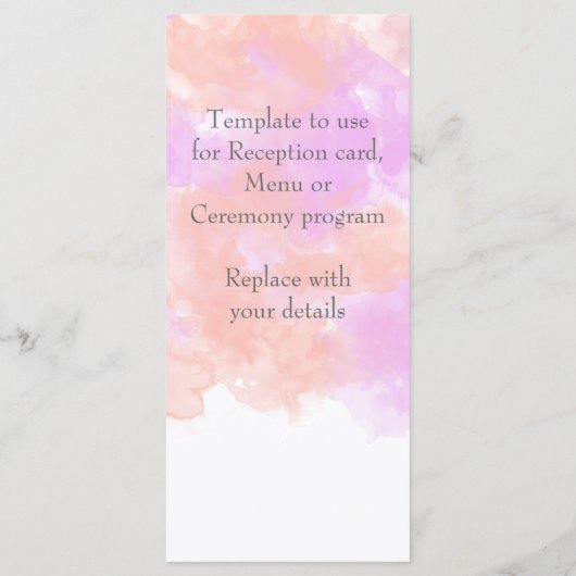 Programme Orchidée corallienne Aquarelle Papillon du program (Dos)