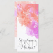 Programme Orchidée corallienne Aquarelle Papillon du program (Devant / Derrière)