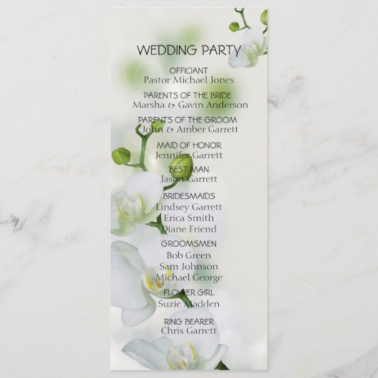 Programme Orchidée douce et élégante (Dos)