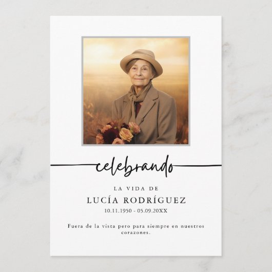 Programme Orden de Servicio Célébration funéraire espagnole (Devant)