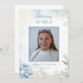 Programme Ordre commémoratif des funérailles florales bleues (Devant / Derrière)