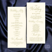 Programme Ordre de cérémonie de mariage élégant et moderne