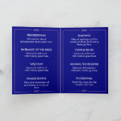Programme Ordre de cérémonie de mariage moderne éditable (Intérieur)
