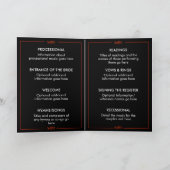 Programme Ordre de cérémonie de mariage moderne éditable (Intérieur)