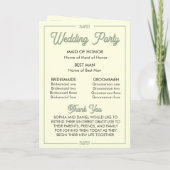 Programme Ordre de cérémonie de mariage moderne éditable (Dos)