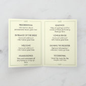 Programme Ordre de cérémonie de mariage moderne éditable (Intérieur)