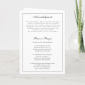 Programme Ordre de service de funérailles minimal moderne né (Dos)