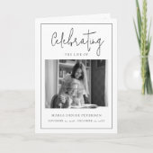 Programme Ordre de service de funérailles minimal moderne né (Devant)