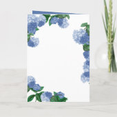 Programme Ordre de service de mariage floral Hydrangea Bleu (Dos)
