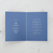 Programme Ordre de service de mariage floral Hydrangea Bleu (Intérieur)