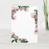 Programme Ordre de service de mariage floral Hydrangea rose (Dos)