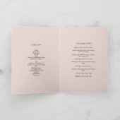 Programme Ordre de service de mariage floral Hydrangea rose (Intérieur)