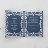 Programme Ordre de service de mariage mexicain Papel Picado (Intérieur)