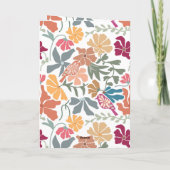 Programme Ordre de service de mariage rétro floral Boho Chic (Dos)