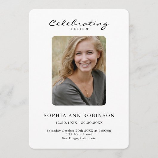 Programme Ordre de service de mémorial de funérailles de pho (Devant)