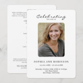 Programme Ordre de service de mémorial de funérailles de pho (Devant / Derrière)