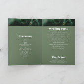 Programme Ordre de service de monogramme vert moderne (Intérieur)