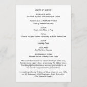 Programme Ordre de service funéraire classique Photo Flat (Dos)