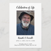 Programme Ordre de service funéraire classique Photo Flat (Devant)