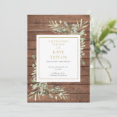 Programme Ordre de service funéraire en bois rustique avec v (Debout devant)