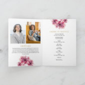 Programme Ordre de service funéraire mémorial floral plié (Intérieur)