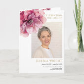 Programme Ordre de service funéraire mémorial floral plié (Devant)