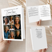 Programme Ordre de service Nécrologie 7-Photo Mémorial/Funér