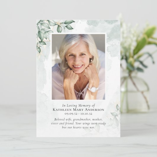 Programme Ordre de service | Photo Eucalyptus (Debout devant)