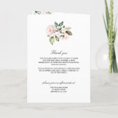 Programme Ordre des funérailles | Floral Memorial Program (Dos)