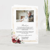 Programme Ordre des funérailles | Floral Memorial Program (Dos)