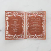 Programme Ordre du service de mariage mexicain Papel Picado  (Intérieur)