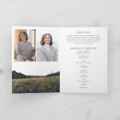 Programme Ordre du service funéraire mémorial de la Fleur de (Intérieur)