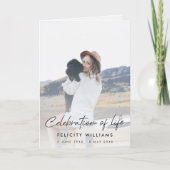 Programme Ordre funéraire du service | Célébration de la vie (Devant)