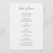 Programme Ordre funéraire du service | Célébration de la vie (Dos)