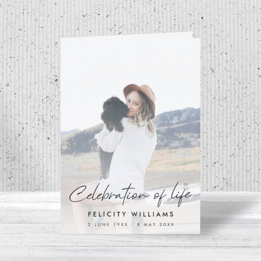 Programme Ordre funéraire du service | Célébration de la vie