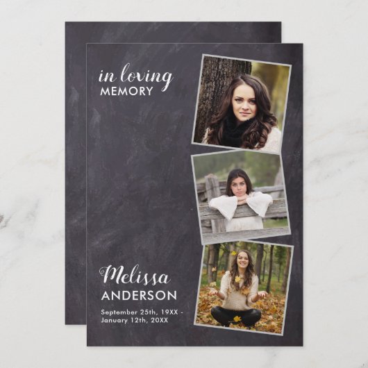 Programme Ordre Rustique Du Service 3 Funérailles Photo (Devant / Derrière)