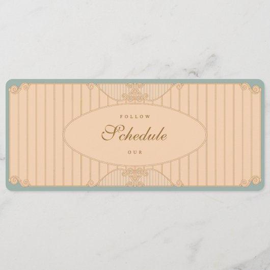 Programme Ornate Art Nouveau Wedding (Dos)