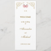 Programme Ornate Floral Rococo Vintage Wedding (Devant)