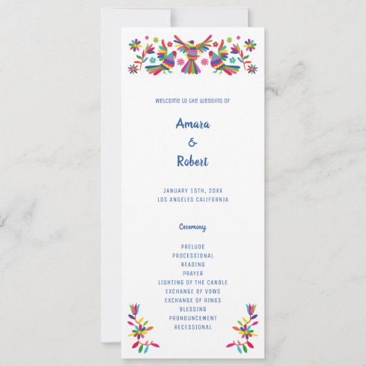 PROGRAMME OTOMI MEXICAIN COLORÉ (Devant)