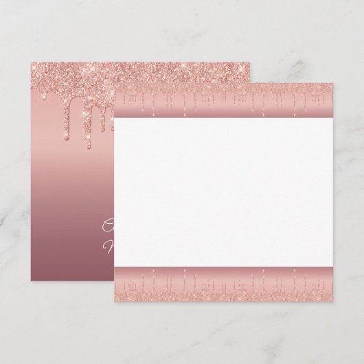 Programme Paillettes Or Rose Texte Personnalisé Su (Devant / Derrière)