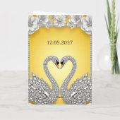 Programme Paire de mariage Diamond Swan Luxe Thème Romantiqu (Dos)