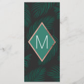 Programme Palm Feuille  Black Rose Gold Mariage (Dos)