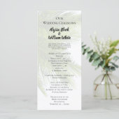 Programme Palm Feuille - Cérémonie de Mariage grand programm (Debout devant)