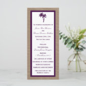 Programme Palm Tree Burlap Beach Wedding | Choisissez votre  (Debout devant)